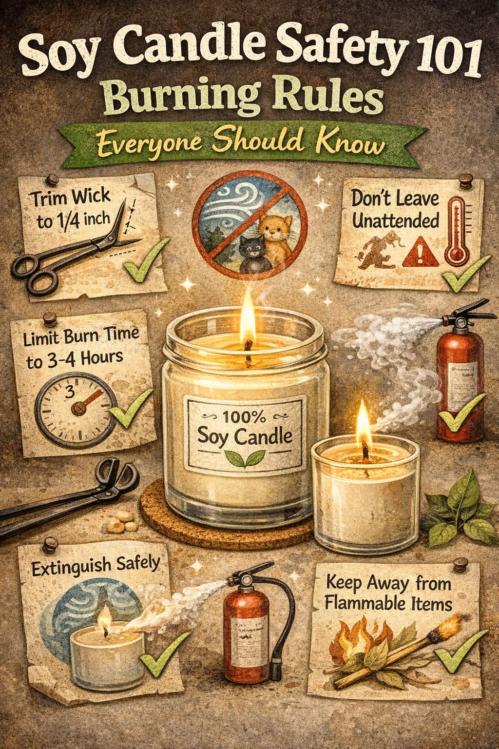 Soy Candle SAFEty 101: Deginimo taisyklės visiems turėtų žinoti