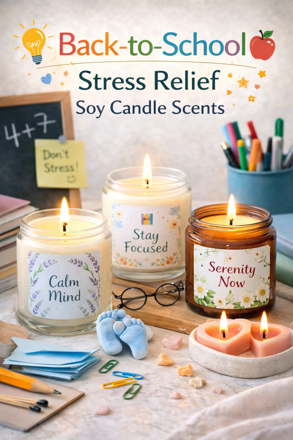Mokyklos streso paramos Soy Candle Scents