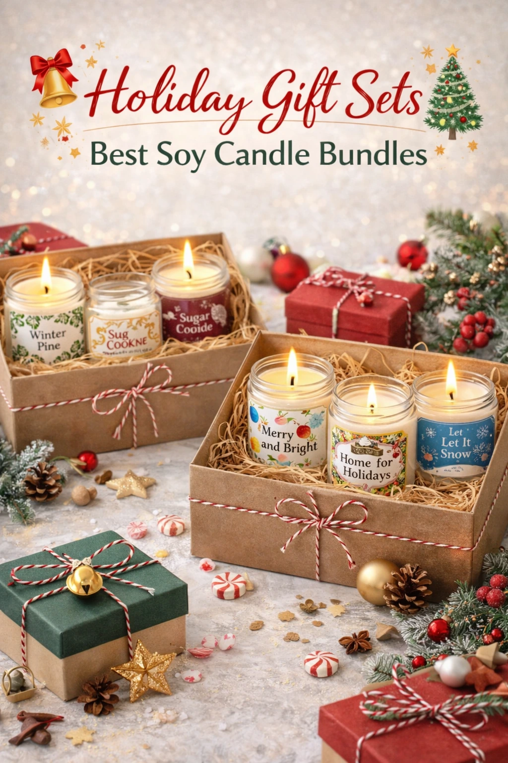 Holiday Dovanų rinkiniai: Best Soy Candle Bundles